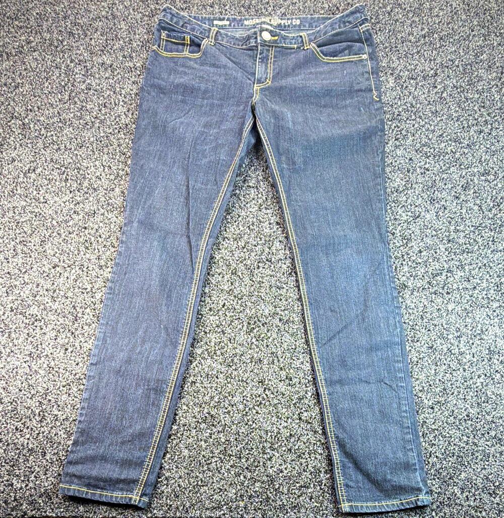 Mossimo Supply Co Girls Skinny Slim Fit Dark Wash Blue Denim Jeans, Size 6